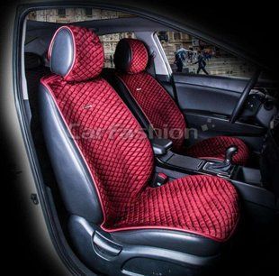 Накидки на сиденья авто CITY, CarFashion, бордовый, передний ряд CITY-21454 фото