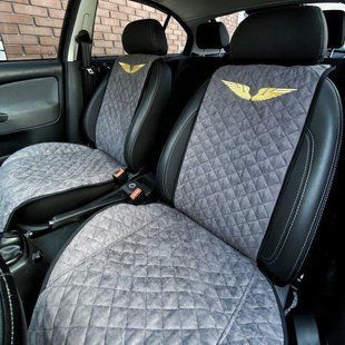 Накидки на сиденья авто АЛЬКАНТАРА c вышивкой BENTLEY (Бентли), передний ряд, пайка 000006263 фото