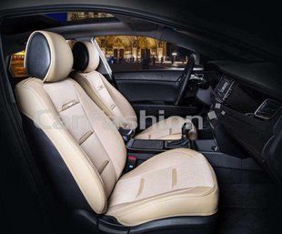 Авточехлы на сиденья BUSINESS 3D, CarFashion, передний ряд, бежевый/бежевый 000006344 фото