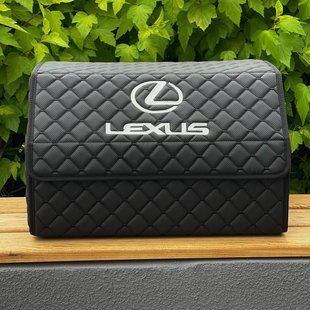 Органайзер в багажник с вышивкой Lexus, черный на магнитах, 50 см, автомобильный органайзер в авто 000004895 фото