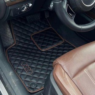 Килимки в автомобіль з екошкіри Audi в салон, чорний H00021469 фото