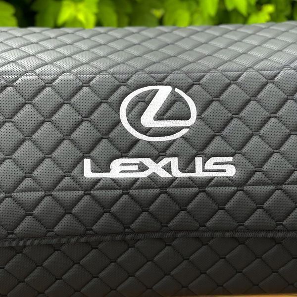 Органайзер в багажник с вышивкой Lexus, черный на магнитах, 50 см, автомобильный органайзер в авто 000004895 фото