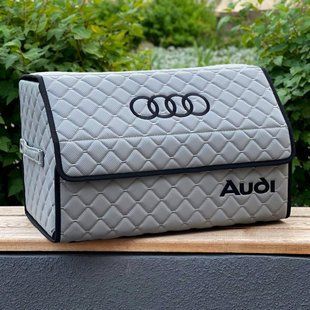 Органайзер в багажник на магните с вышивкой Audi, серый, 50 см, автомобильный органайзер в авто 000006086 фото