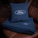 Подушка та плед в автомобіль з логотипом Ford, флісовий набір FLISET-FORD-BLU-WHI фото 1