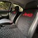 Накидки на сиденья авто АЛЬКАНТАРА c вышивкой JEEP (Джип), передний ряд, пайка 000006262 фото 1