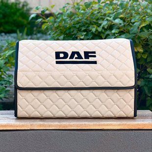 Органайзер в багажник на магните с вышивкой DAF, бежевый, 50 см, автомобильный органайзер в авто 200040966 фото