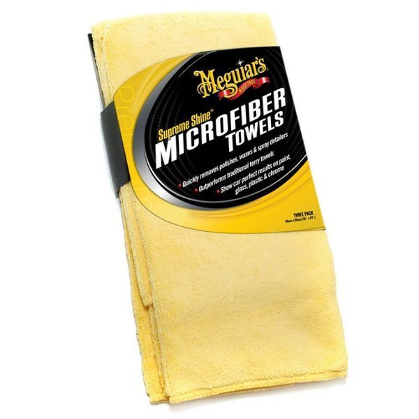 Рушник з мікрофібри, Supreme Shine Microfiber Towel, 40х60 см, 3 шт, Meguiar's X2020EU фото