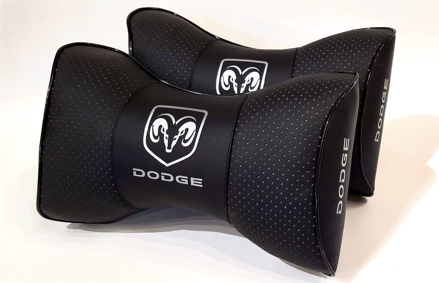 Подушка в машину на підголівник DODGE (Додж), чорний, 1 шт ORTG-DODGE-BLK фото