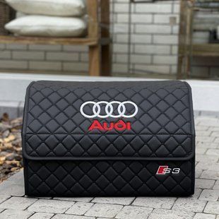 Органайзер в багажник на магните с вышивкой Audi, черный, 50 см, автомобильный органайзер в авто 00022476 фото