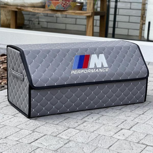 Органайзер в багажник с вышивкой BMW M PERFORMANCE, серый, 65 см, автомобильный органайзер в авто 000005274 фото