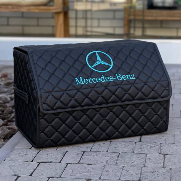 Автомобильный органайзер Mercedes-Benz, 50 см, черный на магните, с бирюзовой подкладой &mdash; органайзер в авто 200040970 фото