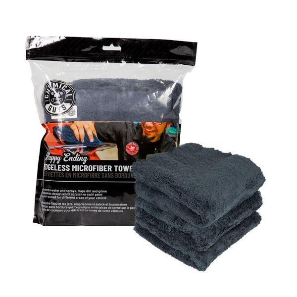 Полотенце из микрофибры, Happy Ending Edgeless Microfiber Towels Black, 1 шт, черное, Chemical Guys MIC34703 фото