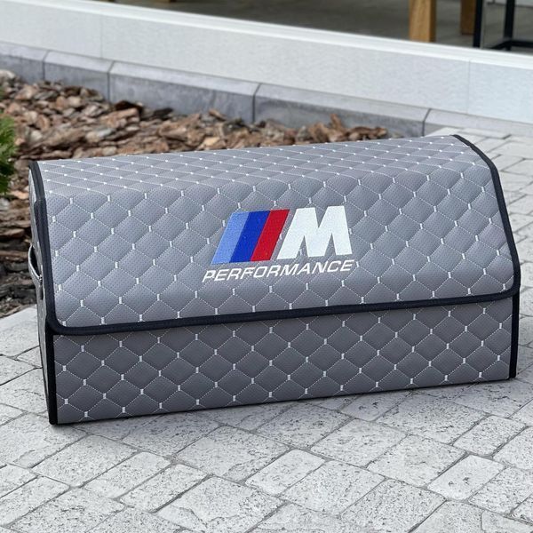 Органайзер в багажник с вышивкой BMW M PERFORMANCE, серый, 65 см, автомобильный органайзер в авто 000005274 фото