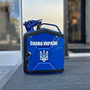 Канистра-бар 5л с подсветкой, подарок отцу на день рождения, брату, другу, мини-бар K5-BLU-G-20 фото