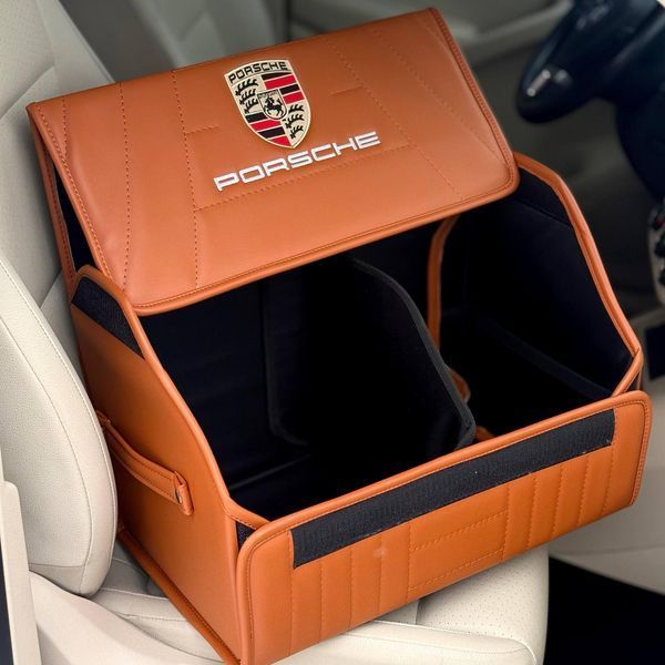 Сумка - органайзер в багажник Premium Pro Elite с вышивкой логотипа Porsche, размер М 50 см 200041764 фото
