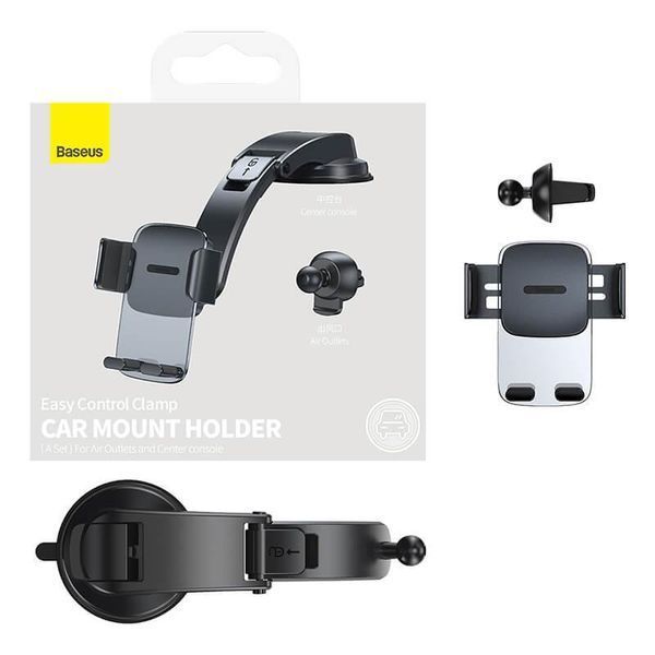 Держатель для телефона в машину Easy Control Clamp Car Mount Holder (a Set) |4.7-6.7"|, Baseus 000006590 фото