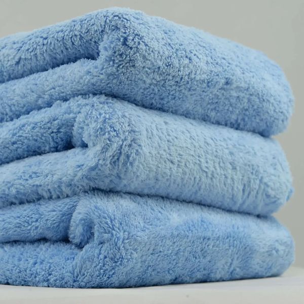 Рушник з мікрофібри, Happy Ending Edgeless Microfiber Towels Blue, 40х40см, 3 шт, синій, Chemical Guys MIC350_03 фото