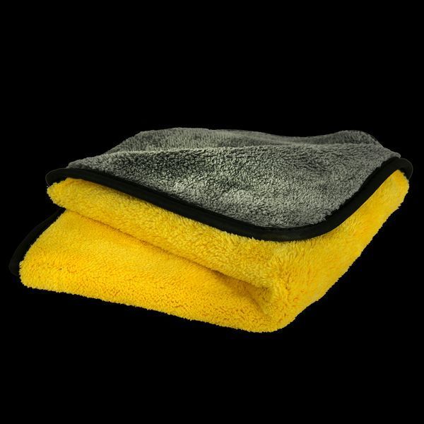Полотенце из микрофибры, 2-Faced Soft Touch Microfiber Towel, 40х40 см, серо-желтое, Chemical Guys 175318600 фото