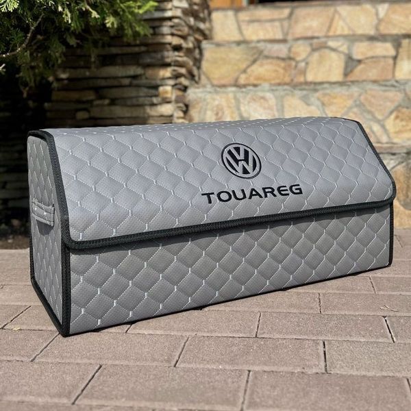 Органайзер в багажник с вышивкой Volkswagen Touareg, серый, 65 см, автомобильный органайзер в авто ORG65-VOLKSWAGEN-IND фото