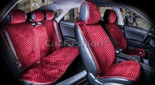 Накидки на сиденья авто CITY, CarFashion, бордовый, комплект KCITY02 фото