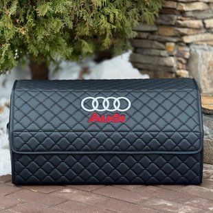 Органайзер в багажник на магните с вышивкой Audi, черный, 65 см, автомобильный органайзер в авто 200041971 фото