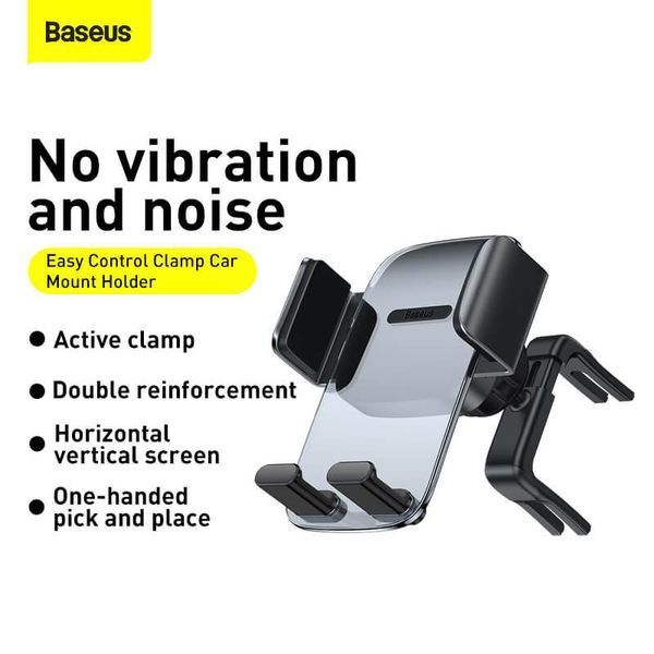 Держатель для телефона BASEUS Easy Control Clamp Car Mount Holder (Applicable to Round Air Outlet) |4.7-6.7"| SUYK000201 фото