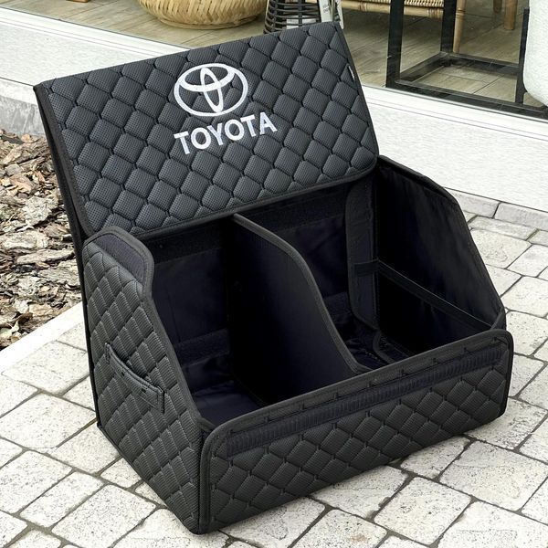 Органайзер в багажник с вышивкой Toyota, черный, 50 см, автомобильный органайзер в авто 000006717 фото