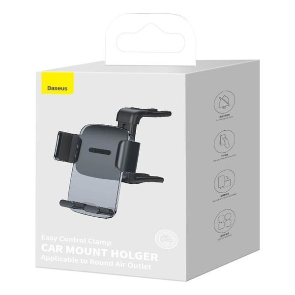 Держатель для телефона BASEUS Easy Control Clamp Car Mount Holder (Applicable to Round Air Outlet) |4.7-6.7"| SUYK000201 фото