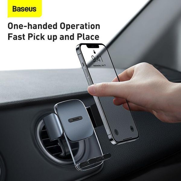 Держатель для телефона BASEUS Easy Control Clamp Car Mount Holder (Applicable to Round Air Outlet) |4.7-6.7"| SUYK000201 фото
