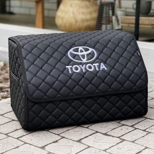 Органайзер в багажник с вышивкой Toyota, черный, 50 см, автомобильный органайзер в авто 000006717 фото