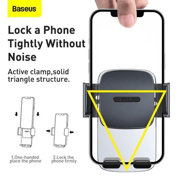 Держатель для телефона BASEUS Easy Control Clamp Car Mount Holder (Applicable to Round Air Outlet) |4.7-6.7"| SUYK000201 фото