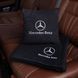 Подушка та плед в автомобіль з логотипом Mercedes, флісовий набір FLISET-MERCEDES-BLK-WHI фото 1