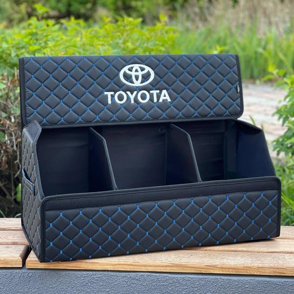 Органайзер в багажник с вышивкой Toyota, черный, 65 см, автомобильный органайзер в авто 000007188 фото