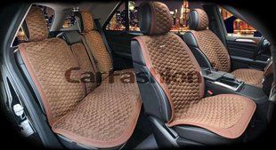 Накидки на сиденья авто CAPRI, CarFashion, коричневый/коричневый, комплект CAPRI-22253 фото