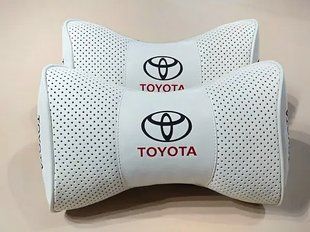 Подушка в машину на подголовник TOYOTA (Тойота), белый, 1 шт ORTG-TOYOTA-WHI фото