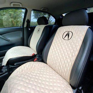 Накидки на сидіння АЛЬКАНТАРА з вишивкою ACURA (Акура), передній ряд, пайка 3745 фото