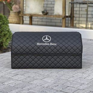 Органайзер в багажник с логотипом Mercedes из экокожи, магнитная фиксация, черный, 65 см, сумка в багажник 200041028 фото