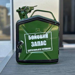 Канистра-бар 5л с подсветкой - подарочный набор для мужчины, мини-бар K5-GRE-G-10 фото