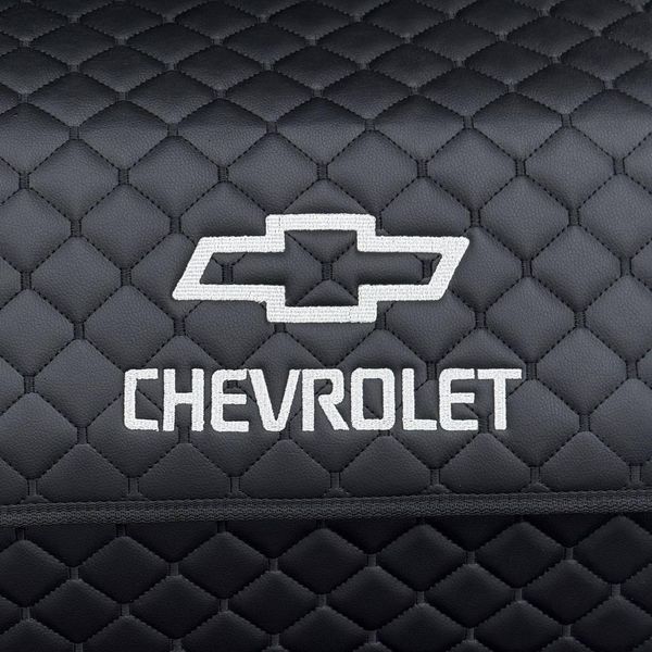 Органайзер у багажник з вишивкою Chevrolet, чорний, 65 см, автомобільний органайзер в авто 000006721 фото