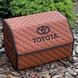 Органайзер в багажник с вышивкой Toyota, коньячный, 50 см, автомобильный органайзер в авто 00022103 фото 2