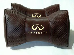 Подушка в машину на подголовник INFINITI (Инфинити), коричневый, 1 шт ORTG-INFINITY-BROWN фото