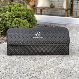 Органайзер в багажник с логотипом Mercedes из экокожи, магнитная фиксация, черный, 80 см, сумка в багажник 200043011 фото