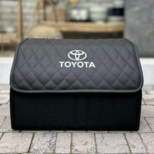Органайзер в багажник авто Premium Timeless с логотипом Toyota, размер М 50 см, черный 000006532 фото