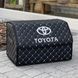 Органайзер у багажник з вишивкою Toyota, чорний з білою ниткою, 50 см, автомобільний органайзер в авто 00021093 фото 2