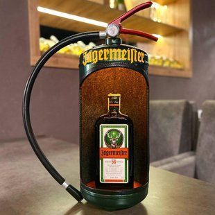 Огнетушитель бар J&auml;germeister с подсветкой, оригинальный подарок мужчине HOR079 фото