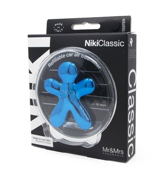 Ароматизатор в машину человечек Mr&Mrs NIKI Equilibrium - Blue Chrome JNIKIBX010V02 фото