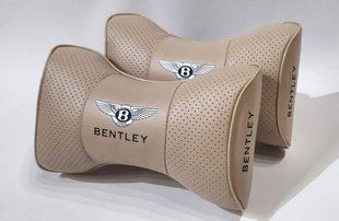 Подушка в машину на подголовник BENTLEY (Бентли), бежевый, 1 шт ORTG-BENTLEY-BEI фото