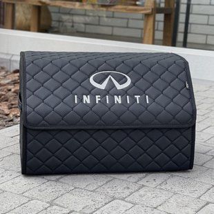 Органайзер в багажник с вышивкой Infiniti, черный, 50 см, автомобильный органайзер в авто ORG50-INFINITY-01 фото