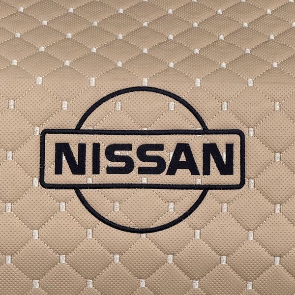 Органайзер у багажник із логотипом Nissan з екошкіри, бежевий 65 см, автоорганайзер 200041909 фото
