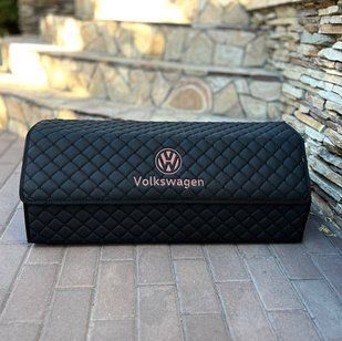 Органайзер в багажник с вышивкой Volkswagen, черный, 80 см, автомобильный органайзер в авто 000006227 фото